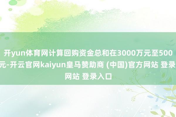 开yun体育网计算回购资金总和在3000万元至5000万元-开云官网kaiyun皇马赞助商 (中国)官方网站 登录入口